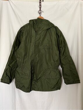 Vintage British RAF Army Foul Weather Jacket Mens Hooded Green CT4B/1014